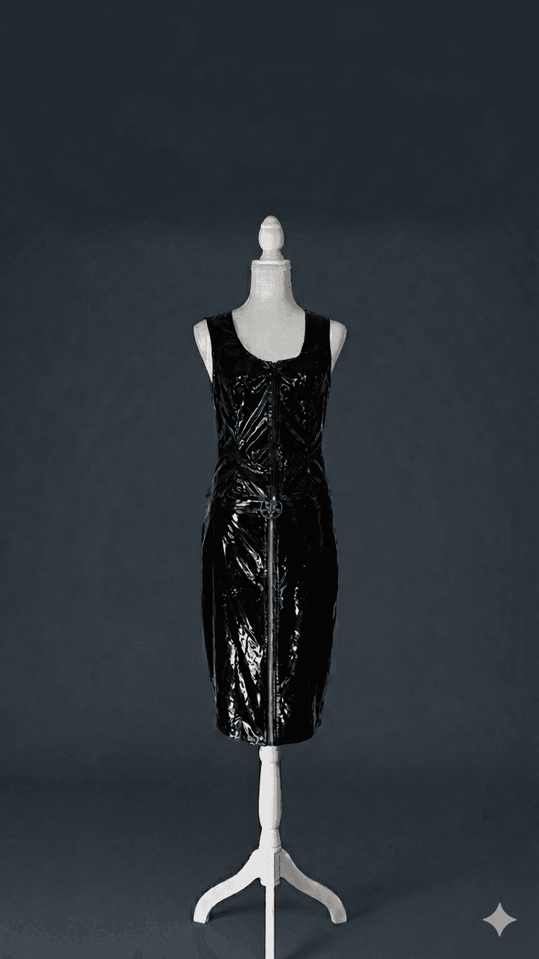 Vinyl Vest Top & Killstar Pentagram Skirt