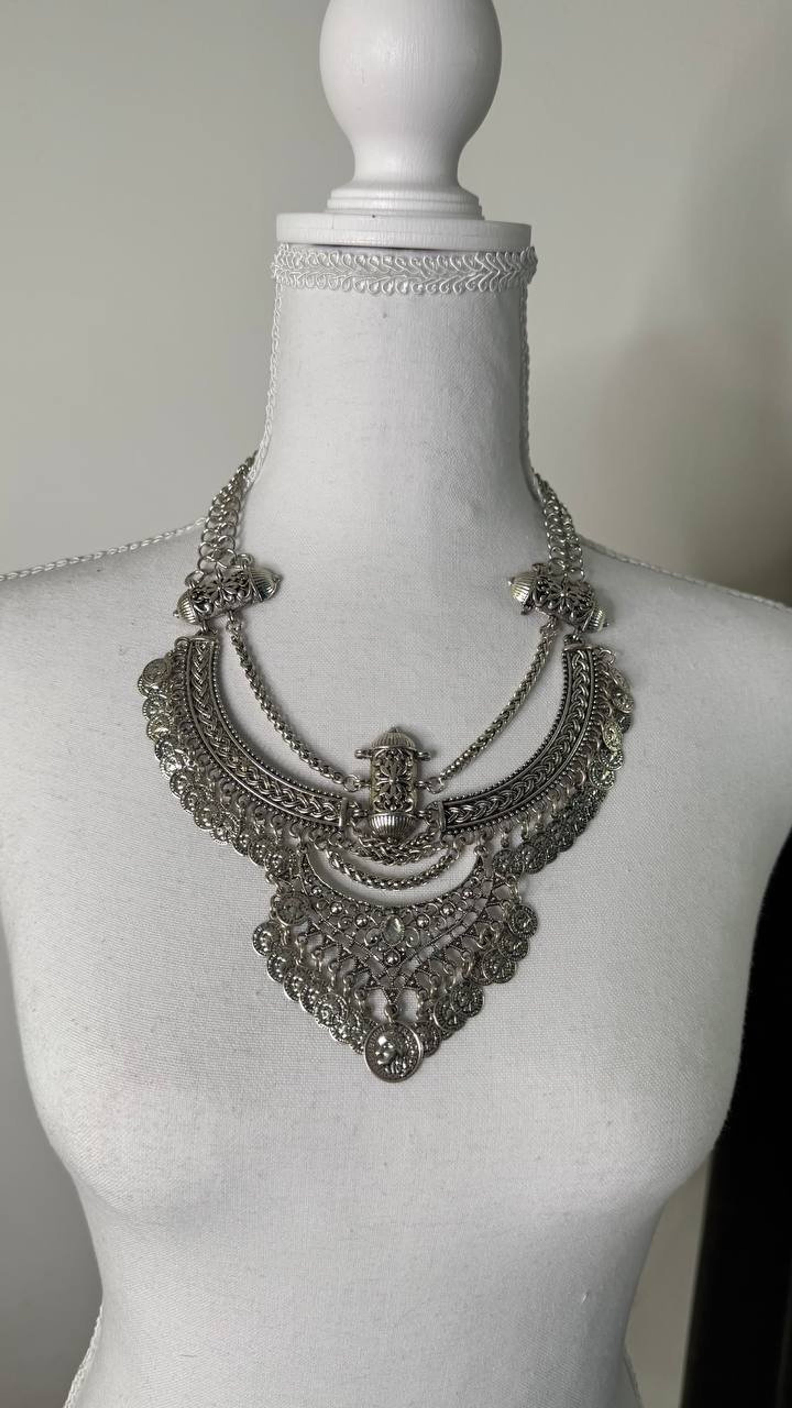 Statement Ethnic-Style Filigree Necklace
