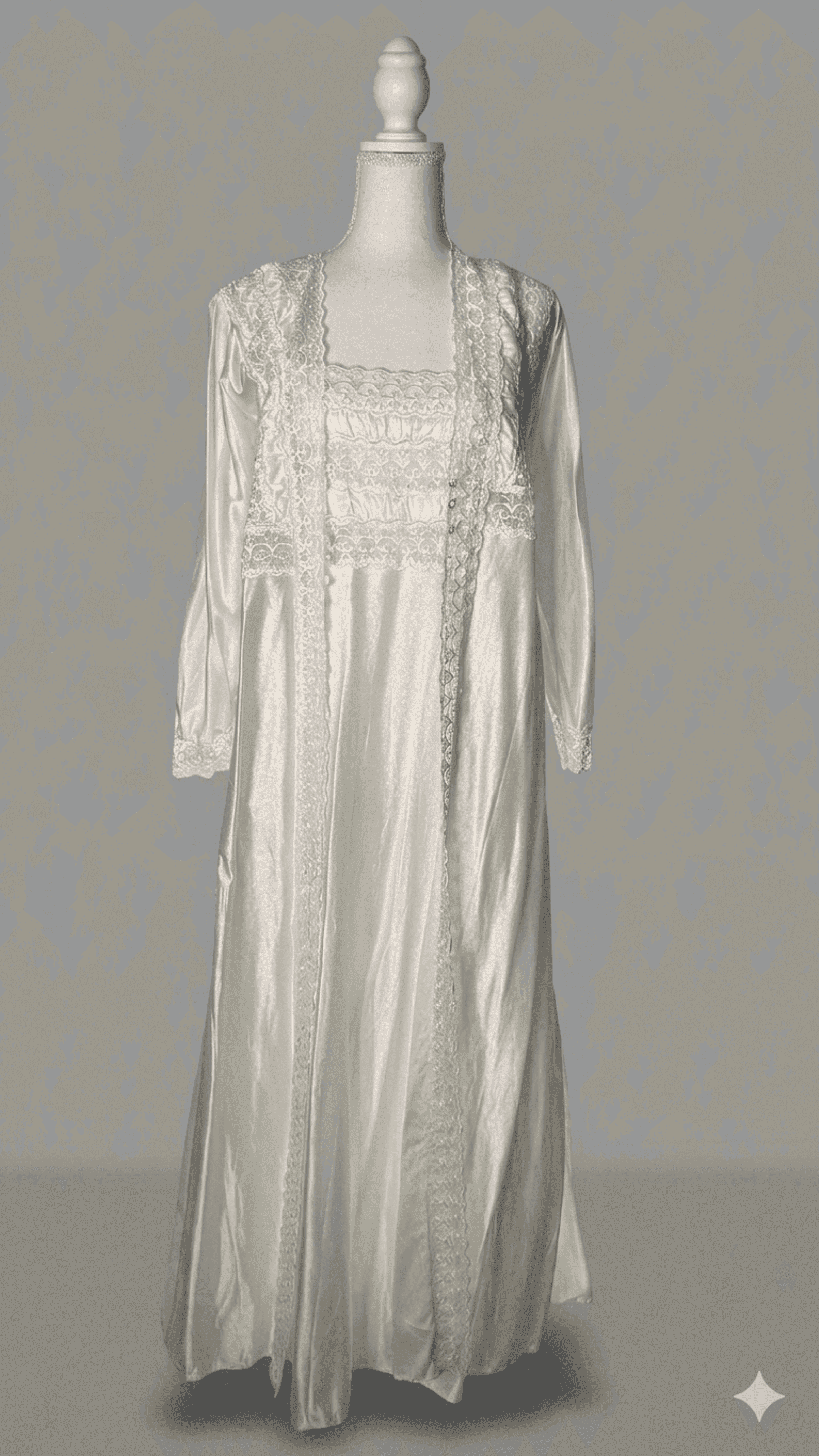Vintage Boudoir Set (Dress + Robe)