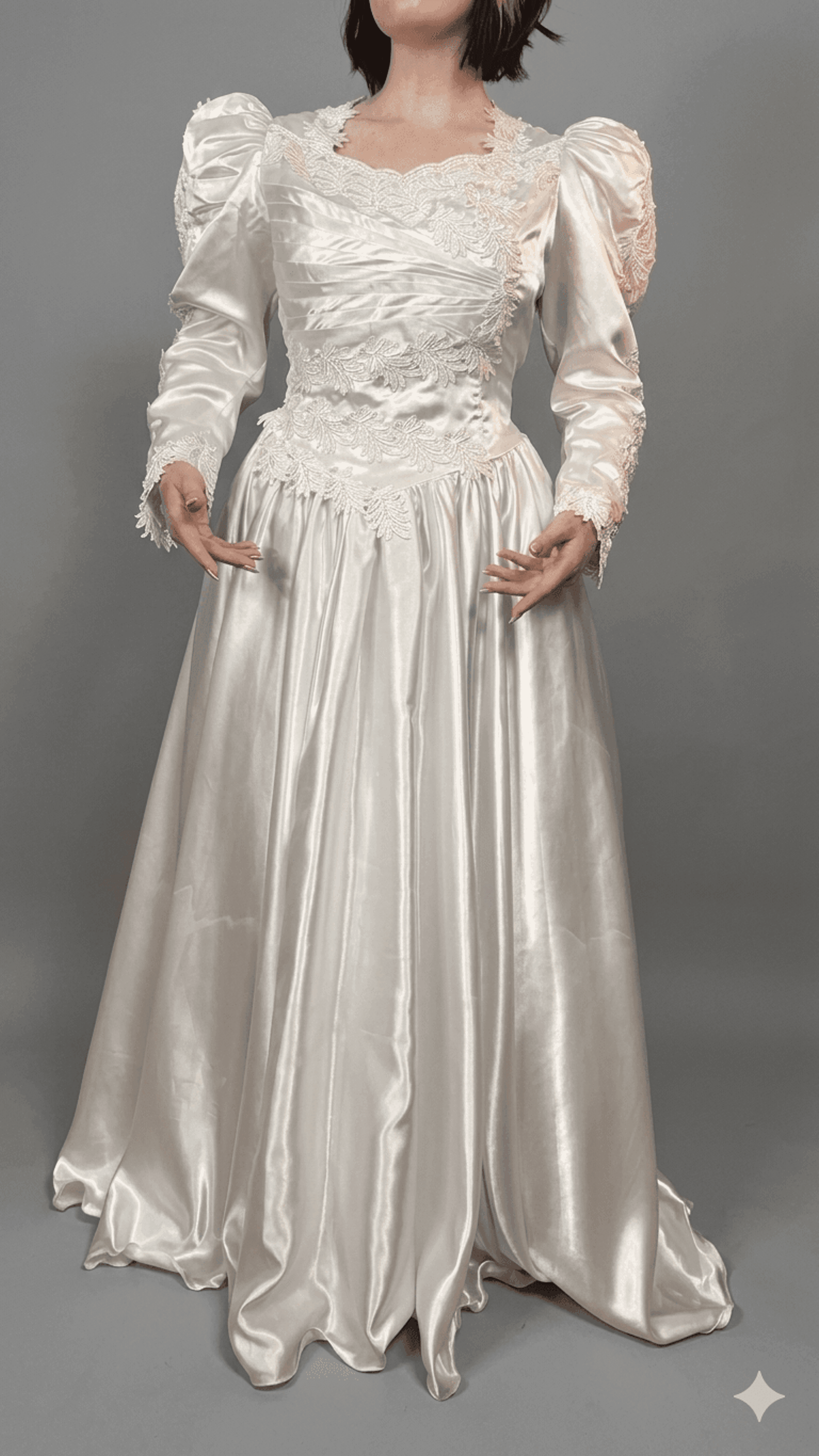 Vintage Ball Gown with Puffed Sleeves